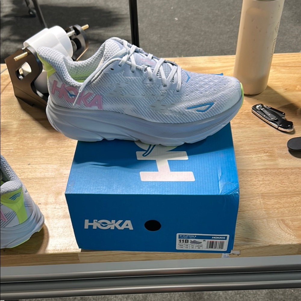 Hoka White and Gray Women's Sneakers